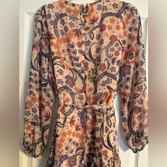 LOFT | Paisley Floral Long Sleeve Mini Dress - Picture 5 of 5